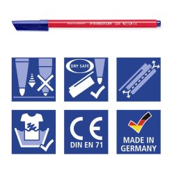 Staedtler Fiberpen - Noris Club - rund spids - 1,0 mm - 10 assorteret farver